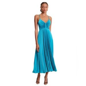A.L.C. | Gemini Pleated Cut Out Midi Dress - Size 6
